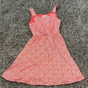 Speechless youth girls size 10 coral and white sundress EUC.